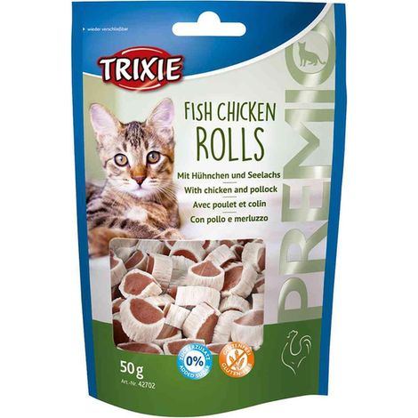 SNACK GATO ROLLOS DE POLLO/PESCADO 50 GR