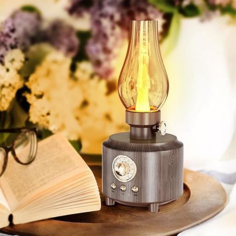 Haut-parleur Bluetooth - Lampe À Kérosène - Bluetooth 5.0 - IPX4 - 1200 mAh - Pour Camping Et Extérieur - 1 Pièce (1/4)