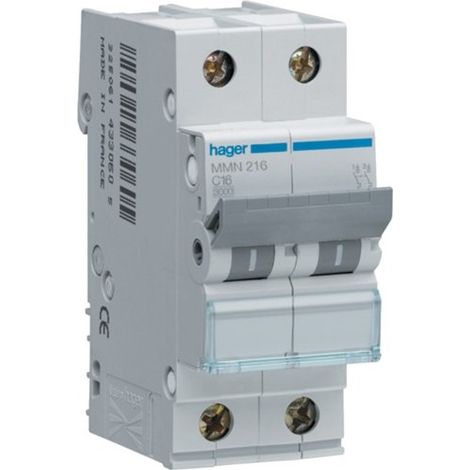 Disj.mag.2P 20kA 16A 2m - DISJONCTEURS MULTI. HAGER MMN216