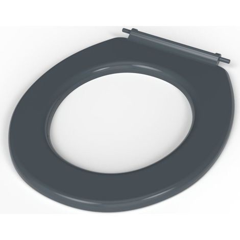 NymaCARE Bathroom Toilet Seat Grey Ring Only Stainless Steel Pillar Hinge (1/2)
