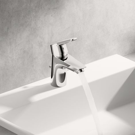 Hansa HANSAPOLO mitigeur lavabo 51402293 avec garniture de vidage , projection 103 mm, chromé (1/5)