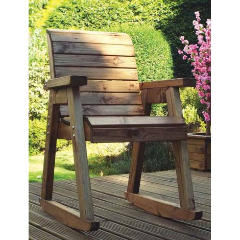 Chair Rocker Self-Assembly - L77 x W68 x H102 cm - Redwood - Assembly Required
