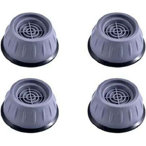 Jeu de 4 Pieds Anti-Vibration Universels pour Machine à Laver et Sèche-Linge - Supports Antidérapants en Caoutchouc Réducteur de Bruit - Compatible Meubles et Électroménagers