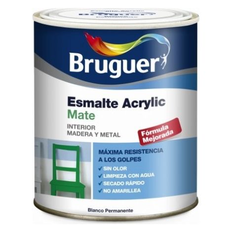 Esmalte acrilico multisuperficie blanco permanente mate 250 ml (1/10)