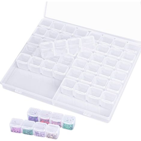 56 Grids Multi-Function Storage Box, Diamond Painting Storage Box, Diamond Embroidery Box for Nail Art Rhinestone, Beads, DIY, Nail Tools, Jewelry Storage Box (1/5)