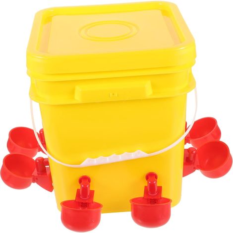 Mangeoire Automatique pour Poulets avec Bols Alimentation Robustes PE Distributeur Pratique pour Poussins Canards Et Volailles Diverses Installation Stable (1/5)