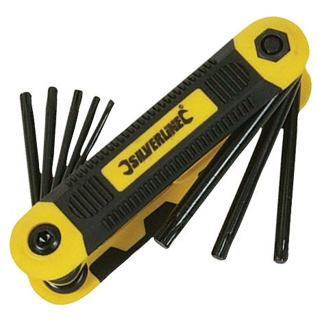 Silverline Kit esperto chiavi torx 8 misure T9 - T40 (1/2)