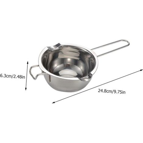 400 ml Dampfgarer aus Edelstahl – Silberner Metall-Schmelztopf – Hocheffizienter Dampfgarer – Küchenaccessoire (1/4)