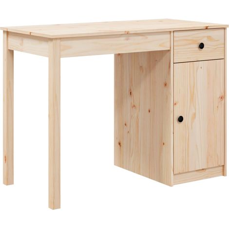 vidaXL Scrivania 100x50x75 cm in Legno Massello di Pino (1/5)