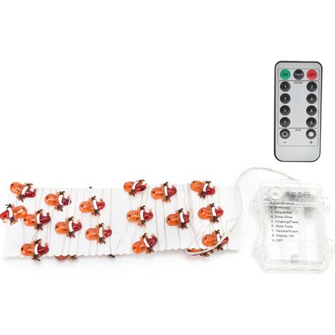 Lichterkette mit 8 Beleuchtungsmodi, 3 Meter, 30 LEDs, warmweißes Licht, batteriebetrieben, eingebauter Timer, Hirschmotiv, ideal für Weihnachtsdekorationen (1/5)