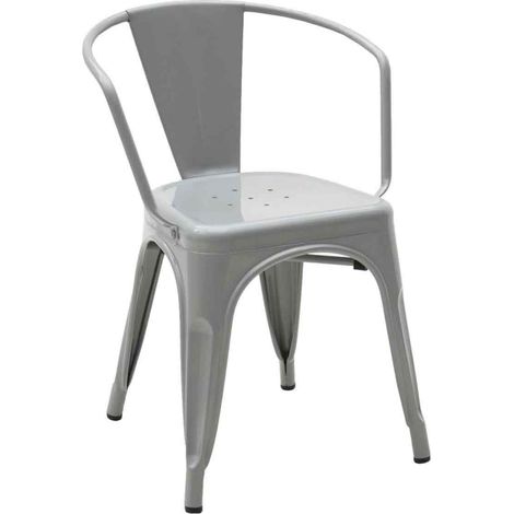 Sedia Moderna Metallo Colori Sgabelli: Grigio Metallizzato
