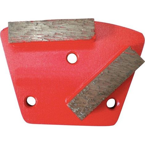 Segment de ponçage diamanté Gr 80 à 3 trous avec connexion M6 - béton dur ou chape - Diamwood (1/2)