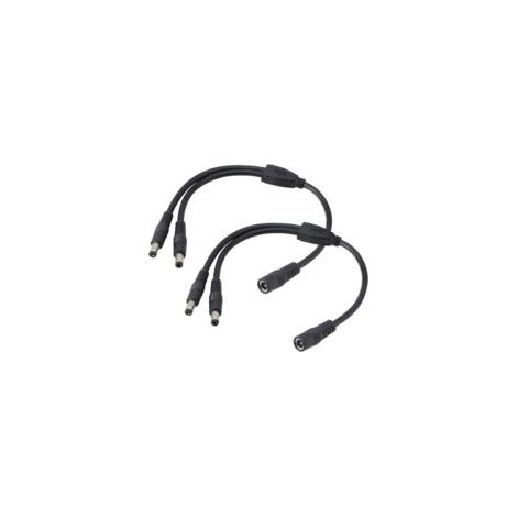 12V DC 5,5/2,1mm Split-Stromkabel, 1 Stecker auf 2 Steckdosen - Crezuo