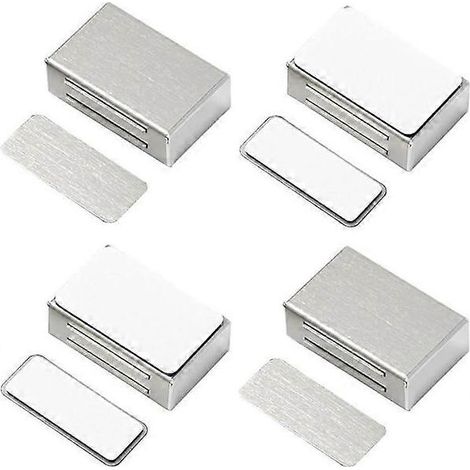 Verrou magnétique autocollant Jiayi, lot de 4, loquet de porte magnétique puissant en acier inoxydable pour cuisine (1/5)