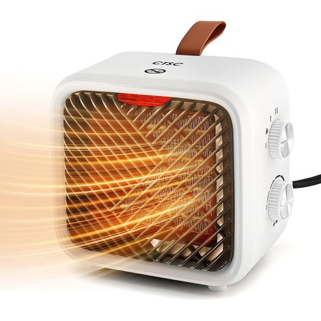 Electric heater, space heater, 1500W room heater for indoor use with thermostat, high-efficiency PCT material, 3 modes, portable fan heater (1/5)