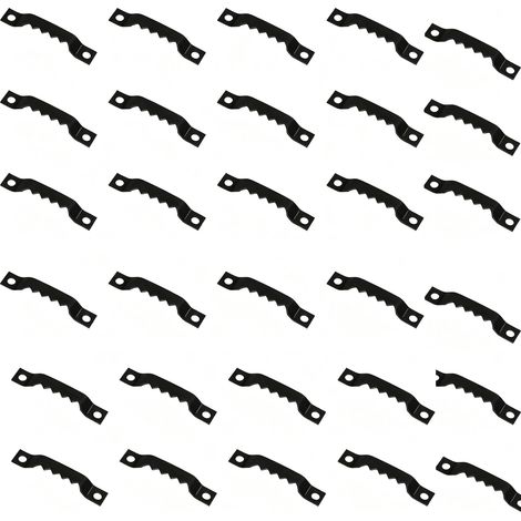 Ganchos para marcos de fotos, ganchos con muescas, para colgar marcos, paquete de 30, tornillos incluidos, negro, hierro (1/5)