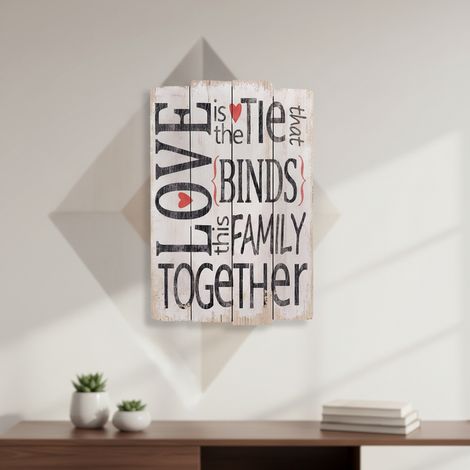 murale decorazione legno quadro parete segno di legno 60cm AMORE usato look retrò