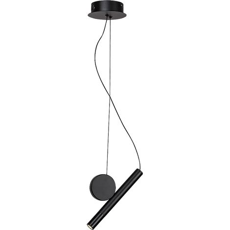 Suspension LED noire Alaric tube disque 3W Rabalux 3000K (1/5)