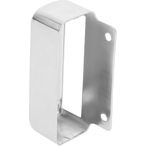 Plaque de Recouvrement du Verrou 35-50 Mm en Acier Inoxydable, Renfort pour Serrure de Porte sans Clé, Accessoire Pêne Dormant pour Porte de Sécurité, 1 Pièce, Installation (1/5)