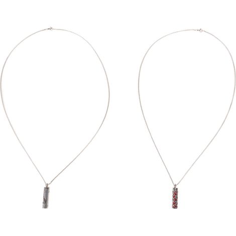Duftöl-Diffusor-Halskette, Edelstahl, Anti-Stress für Damen und Herren, 2er-Set (1/5)