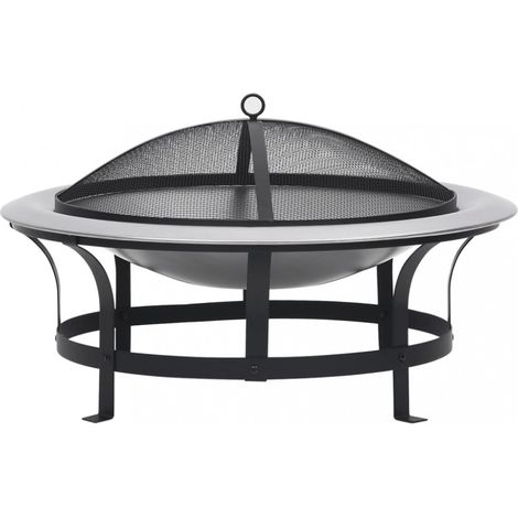 Garten-Feuerschale mit Grill Edelstahl 76 cm vidaXL (1/5)