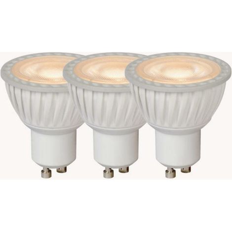 Lucide MR16 - Led Lampe - Ø 5 cm - LED Dim. - GU10 - 3x5W 3000K - Weiß - Set von 3 (1/4)