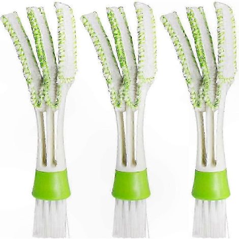 Nettoyant bouches d'aération voiture, lot de 3 brosses avec chiffon anti-poussière pour climatisation auto, outil d'entretien précis, accessoire pratique pour habitacle. (1/5)