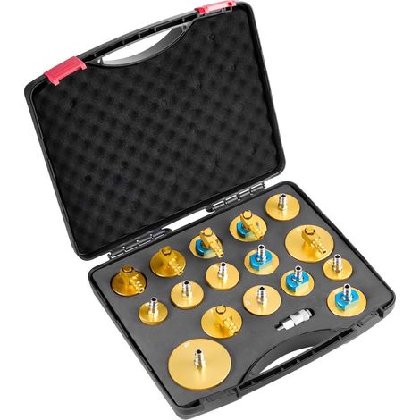 Kit de purge de maître-cylindre de frein 17 pièces, adaptateurs professionnels pour purger le frein, compatible avec la plupart (1/5)