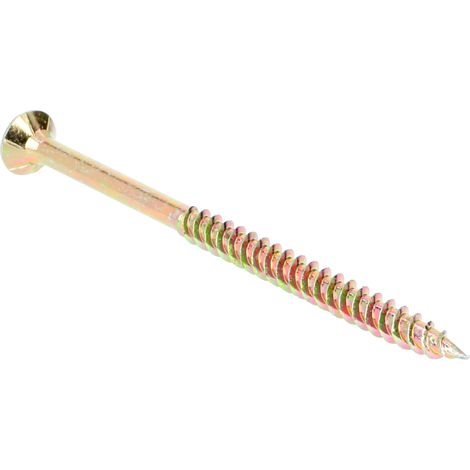 Vis à bois agglomérés tête fraisée Torx zingué 8X80 boîte de 100 - ULTIMA - VBFTX8X80ZJ