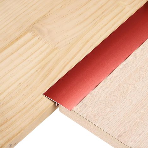 3Pcs 4ft x 1.57" Profilé De Transition En T Pour Sol, Bande D'Écart En Alliage D'Aluminium Pour Jonction De Lames De Parquet Carrelage Fissures De Sol, Rouge (1/5)