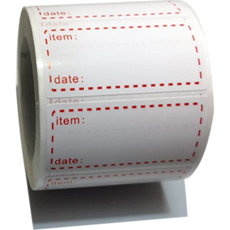 Sollbry 2pcs 1000 Étiquettes de Congélation en Rouleau,50 x 25mm Autocollant auto-adhésif de Congélateur de stockage des Aliments,Autocollants Alimentaires Amovibles Étiquettes pour Maison ou Restaura (1/5)