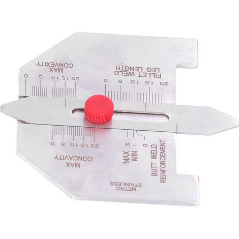 Jauge de contrôle de soudure en acier inoxydable, mesureur automatique de hauteur de cordon 20mm, outil de mesure d'inspection pour soudage d'angle. (1/5)