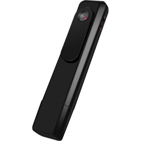Caméra Wolmetr sans Wi-Fi - Mini caméra corporelle avec enregistreur vidéo - Détection de mouvement - Petite caméra - Caméra de sécurité compacte pour la maison et le bureau (1/4)