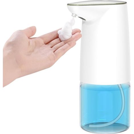 Dispenser automatico di sapone in schiuma (500 ml) ricaricabile tramite USB, senza contatto, ricaricabile con pulsanti per la regolazione della schiuma, ideale per la cucina. (1/5)