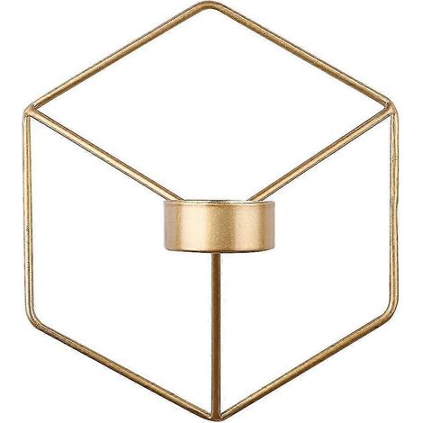 3D-Kerzenhalter aus Metall im nordischen Stil, geometrische Form, dekoratives Ornament für Zuhause (1/4)