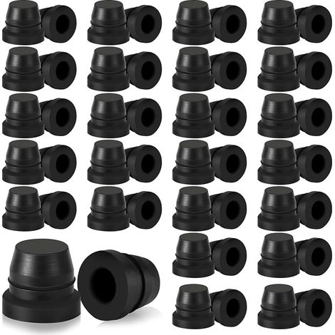 50Pcs Bouchon de Purge de Frein Étanche, 6mm Bouchon de Graisseur Couvercle Anti-Poussière, Bouchon de Graisse Capuchon de Graisse en Caoutchouc pour Systèmes Freinage de Moto et de Voiture (1/5)