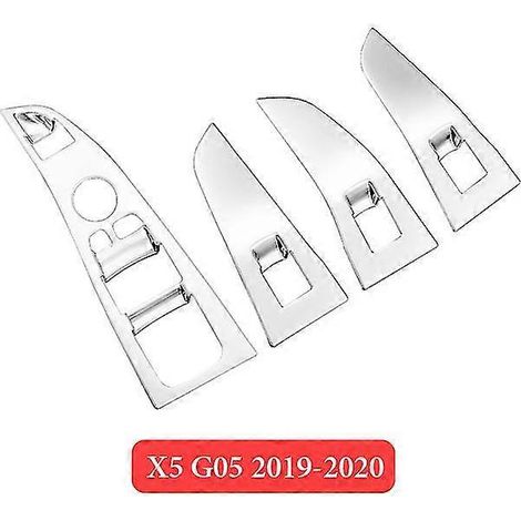 4 pièces de garnitures décoratives pour boutons de lève-vitre en ABS pour BMW Série 3, 5, X1, X3, X5, F30, F48, G05, G30, G20 (conduite à gauche) Panneaux de porte intérieurs et accessoires - Champag (1/5)