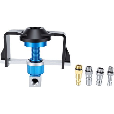 Kit de purge de frein universel, adaptateur de maître-cylindre en alliage d'aluminium et 4 connecteurs rapides pour réservoirs de fluide de 58mm (1/5)