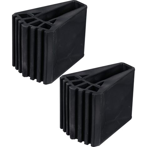 Patins Antidérapants pour Échelle Pliante en Caoutchouc Noir, Lot de 2 Design Épaissi, Protège le Sol, Accessoires pour Pieds Ronds de Marchepied (1/5)