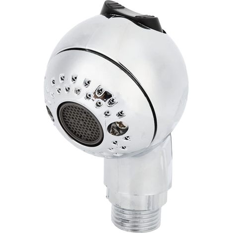 CCYKXA Shower head adapter, side switch for shampoo, hair styling accessories, lightweight heat-resistant stainless steel shower head with 2 speed control buttons. (1/5)