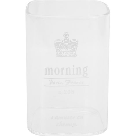 Verre carré 240ml, tasse résistante à la chaleur, motif couronne, pour boissons, cuisine. (1/5)