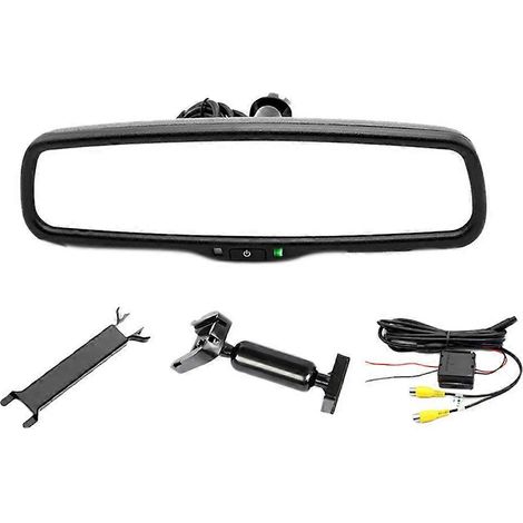Espejo retrovisor con cámara de salpicadero para coche de 4,3 pulgadas con atenuación automática y pantalla AHD, con soporte especial para coche y cámara de visión trasera HD. (1/5)