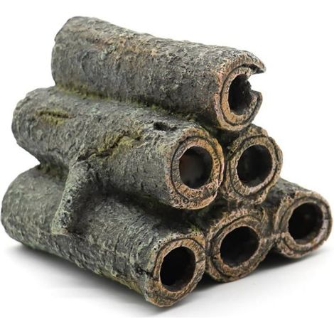 Shrimp Playground Tubes Décoration Aquarium Eau Douce et Marine en résine pour Aquariums et bassins de Poissons, Non