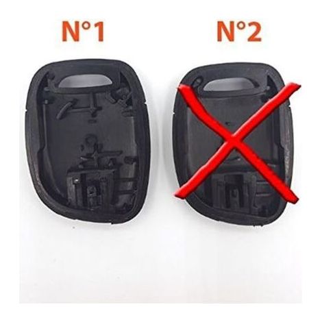 Coque de clé Compatible avec Renault Twingo Clio Kangoo Espace Laguna Megane Master 1 Bouton n°1 (1/3)