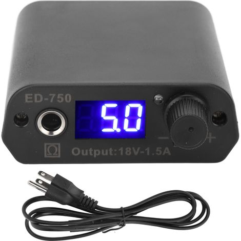 Alimentation pour Machine à Tatouage avec Écran LCD, 100‑240V, Prise US, Anti-Fatigue et Veille Automatique (1/5)