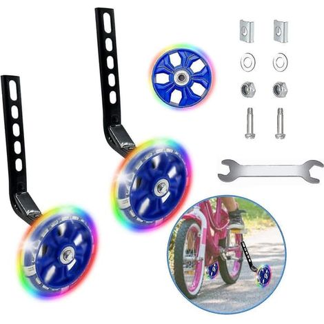 Ecleanfy - Roues stabilisatrices universelles pour vélo enfant, compatible avec tous les vélos de 12 à 20 pouces. (1/5)