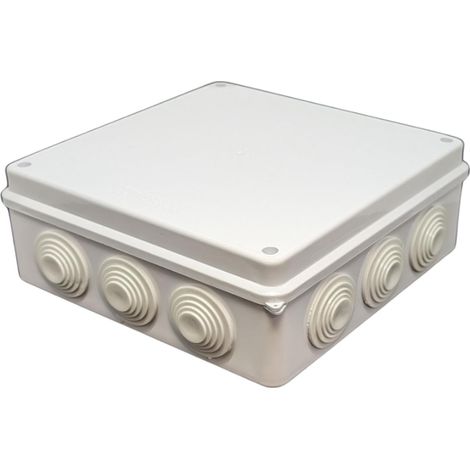 Boîte de distribution blanche 200x200x80mm avec 12 ouvertures I Boîte de dérivation en saillie - IP65 (1/5)