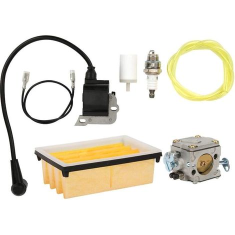 Repuestos para motosierras, carburador para motosierra fiable y duradero fabricado en aleación de aluminio resistente a la corrosión, para motosierras de cadena. (1/5)