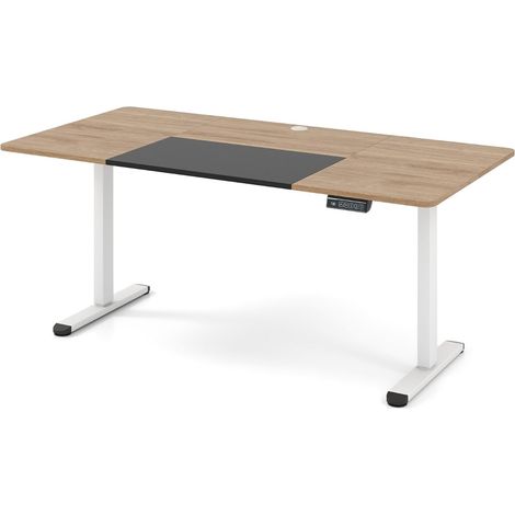Scrivania elettrica regolabile in altezza, 140x70 cm, beige