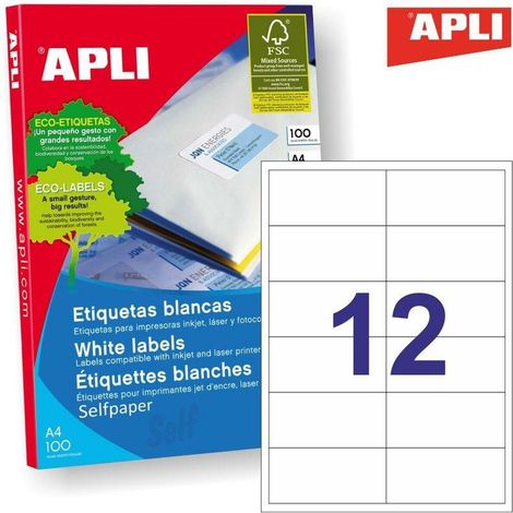 Caja etiquetas 100h apli 97x42.4 01288 1200 etiquetas (1/3)